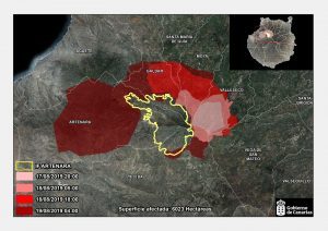 Infografía del incendio Gran Canaria en el día de hoy