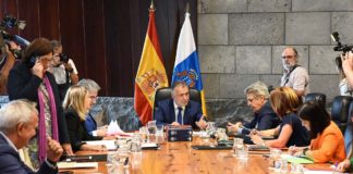 Reunión del pasado consejo de gobierno de Canarias
