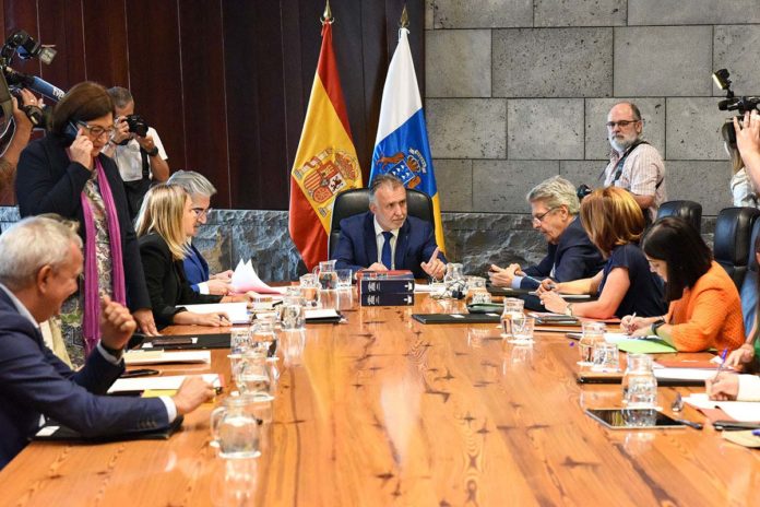Reunión del pasado consejo de gobierno de Canarias