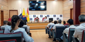Un momento de la reunión entre Cabildo y ayuntamientos