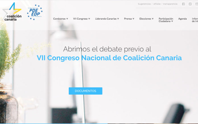 Web de Coalición Canaria. Cedida. NOTICIAS 8 ISLAS.