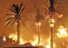 Imagen de los incendios de Tasarte y el Bentayga./ Cedida.