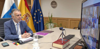 Segunda reunión por videoconferencia convocada por el presidente Pedro Sánchez. Cedida.