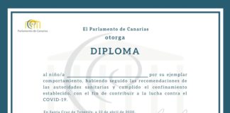 Diploma por buen comportamiento para los niños y niñas de Canarias. Cedida. NOTICIAS 8 ISLAS.
