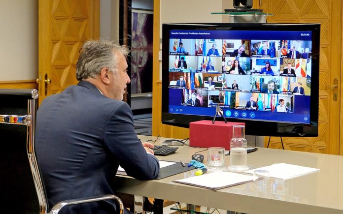 Videoconferencia entre Pedro Sánchez y las CCAA. Cedida. NOTICIAS 8 ISLAS.