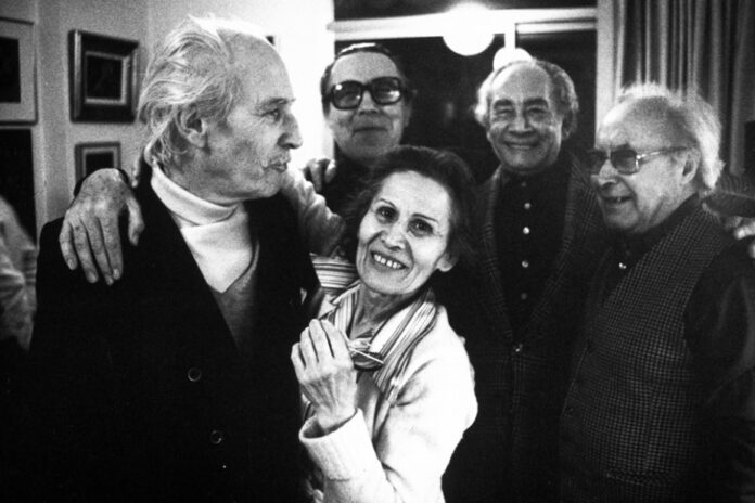 Luc Peire. Domingo Pérez Minik, Luc en Jenny Peire, Pedro García Cabrera y Eduardo Westerdahl. 1979. FOTO: FUNDACIÓN PGC./ apt. (https://tenerife.fape.es/)