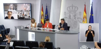 Rueda de prensa posterior al Consejo de Ministros./ Twitter @desdelamoncloa