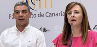 Nieves Lady Barreto y Narvay Quintero, diputados del Grupo Nacionalista Canario./ Cedida.
