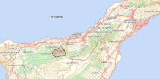 Perímetro actual del Incendio Forestal en Tenerife./ Cedida.