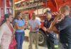 Visita al parque de bomberos de San Miguel./ Cedida.