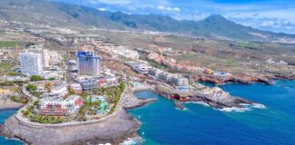 Imagen aérea de Playa Paraíso, en Adeje, uno de los microdestinos de Tenerife.