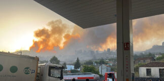 Incendio Forestal en Puntagorda. | Foto: @AT_Brif