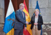 El presidente de Canarias recibe a la Comisaria Europea de Cohesión y Reformas Elisa Ferreira. | X, @PresiCan