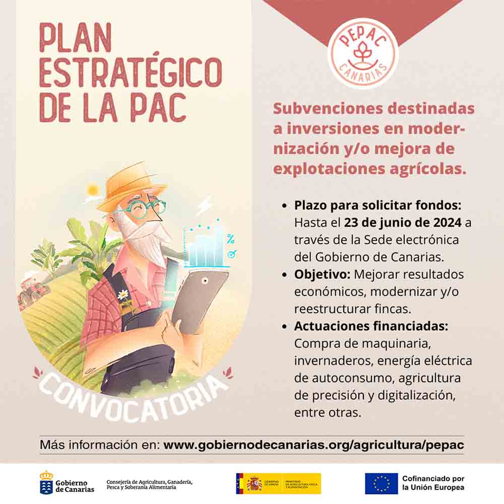 Convocadas las subvenciones del PEPAC a inversiones en modernización de explotaciones agrícolas