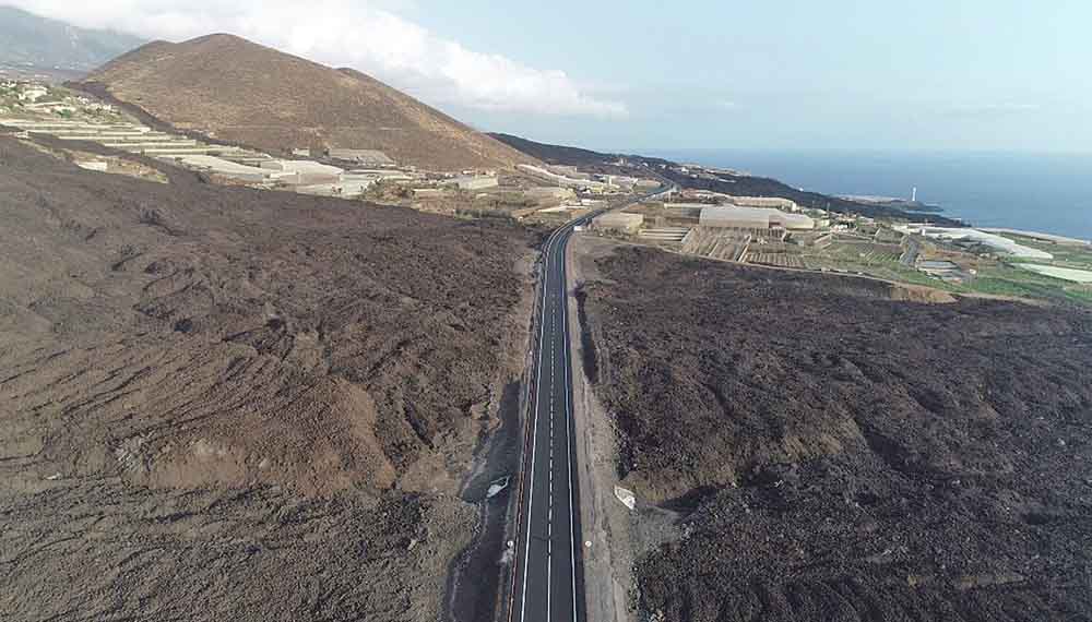 Canarias recibe la carretera de La Costa, clave para la recuperación de La Palma