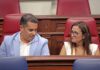 Los diputados de NC-bc por Fuerteventura y Lanzarote, Natalia Santana y Yoné Caraballo.