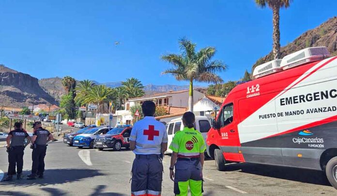 Incendio en el barranco de Fataga el 17 agosto de 2024.