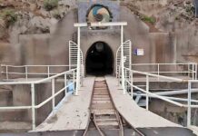 Boca del Tunel de Trasvase en Hermosilla.