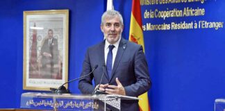 Rueda de prensa de Fernando Clavijo en su reciente visita a Marruecos.