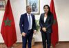 Yossi Abu, Consejero Delegado de NewMed Energy, y Leila Benali, Ministra de Transición Energética y Desarrollo Sostenible de Marruecos. (NewMed Energy).